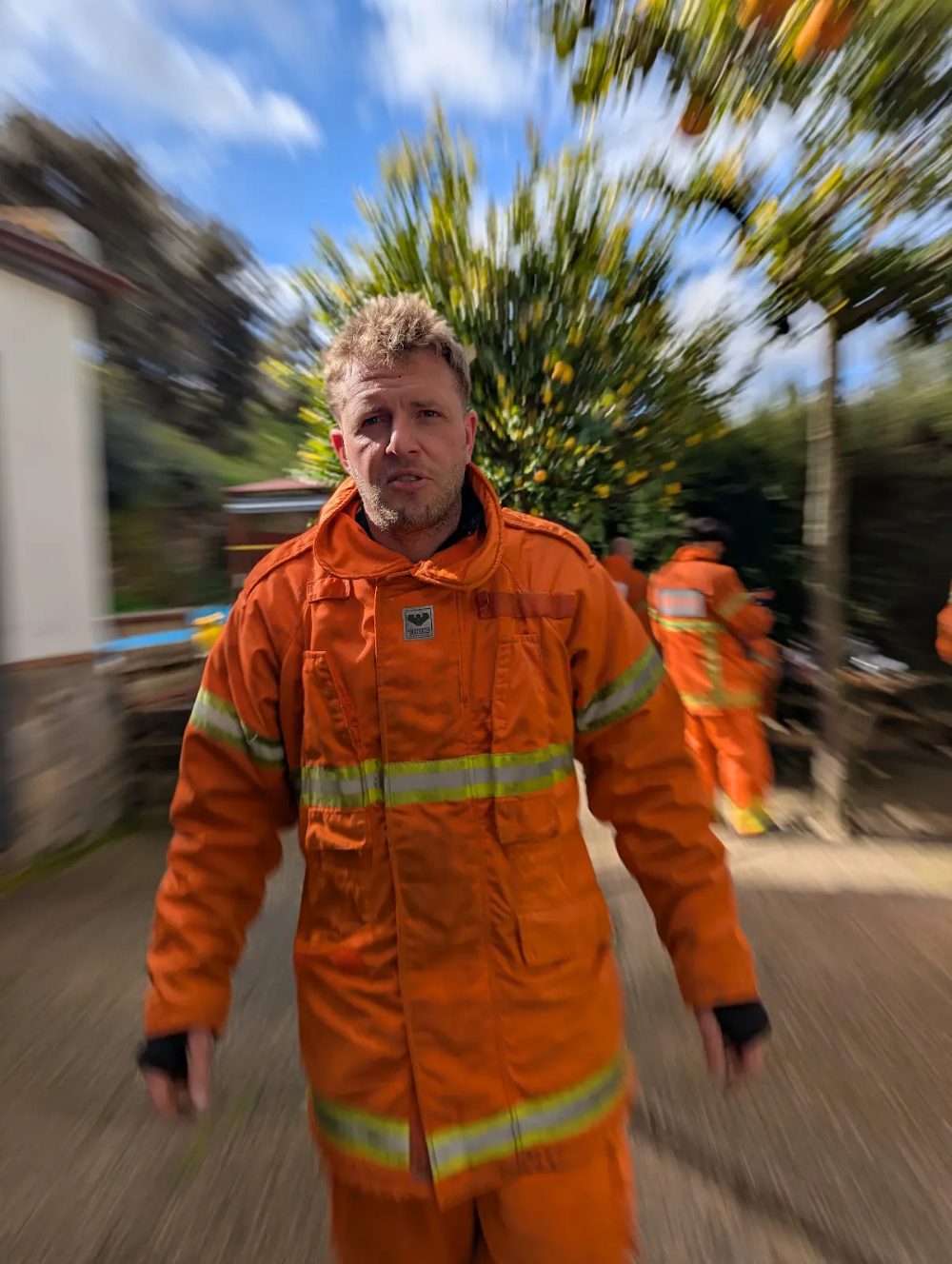 James Daniel Holman in firefighting kit